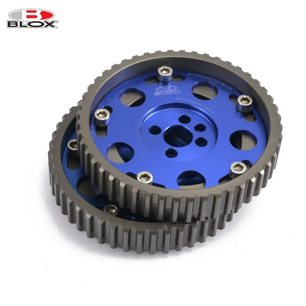 BLOX 2pcs Adjustable Cam Gear Alloy Timing Gear For Nissan CA18DE(T) Engine Inlet and Exhaust Cam Pullys Gears EP-CG180DET-BL