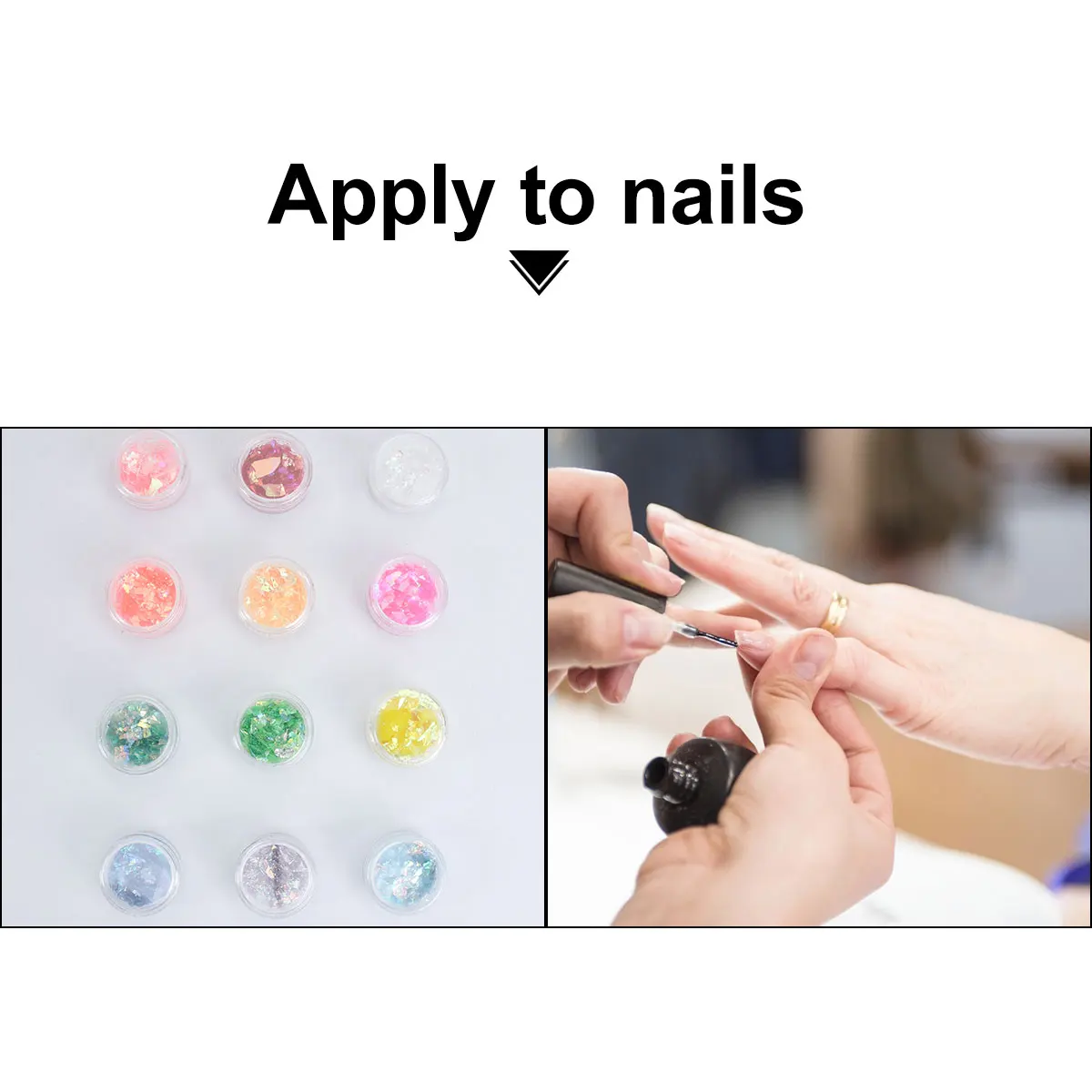

Nail Art Shell Fragments Colorful Diy Manicure Slices Decorations For Women Girls Party Holiday Vivid Powder Easy Apply