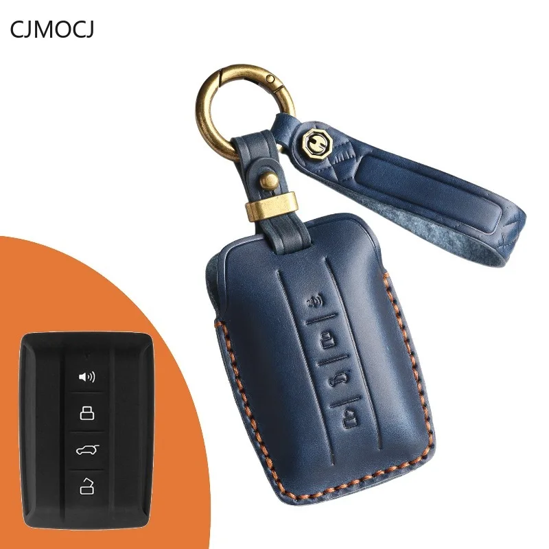 Premium Vintage Genuine Leather Key Cover Case for Tank 300 / Tank 500 / WEY (2024) - Handmade Protective Key Fob Shell Keychain