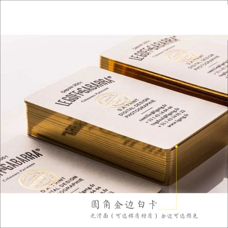 

Ultra Thick Cotton Paper Business Card Customized Design Printing Letterpress Foil Embossed High Grade