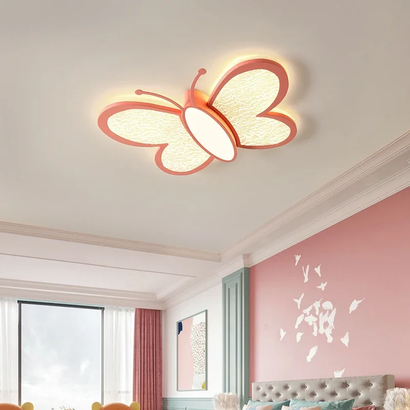 borboleta led teto luz para crianca sala de estar lampada moderna quarto da menina iluminacao interior 01