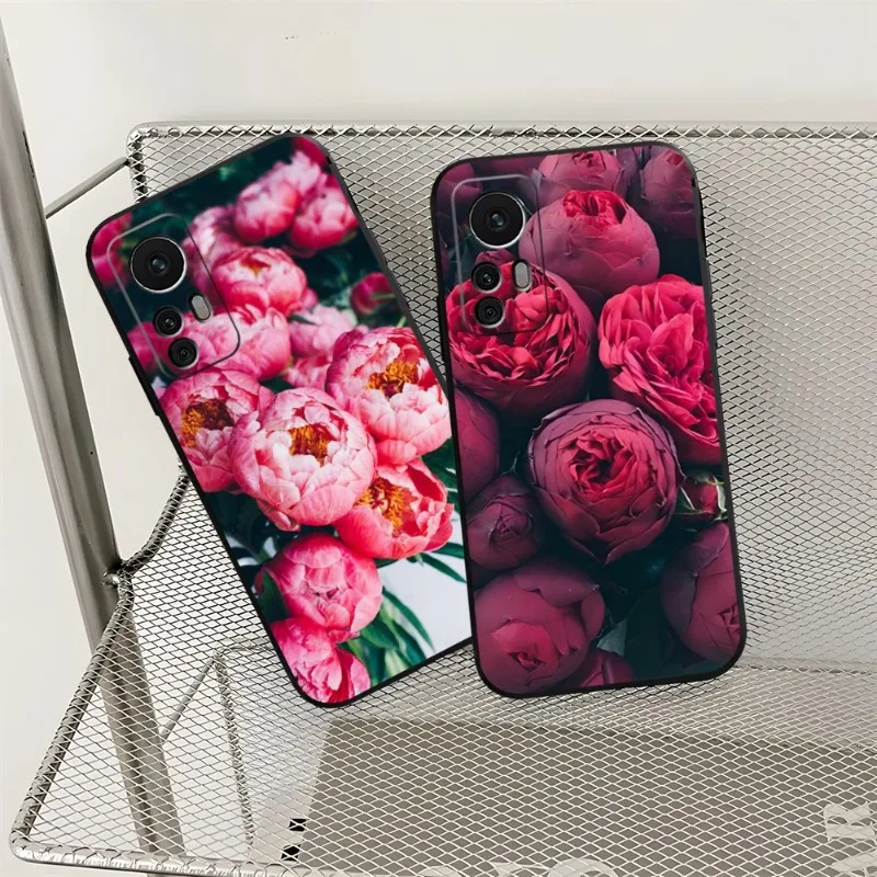 Peonies Beautiful Flower Phone Case For Xiaomi POCOF3 X3 GT M4Pro M3 X4Pro NFC 10Pro Redmi Note 11 11T 10 9 Pro Plus Cover