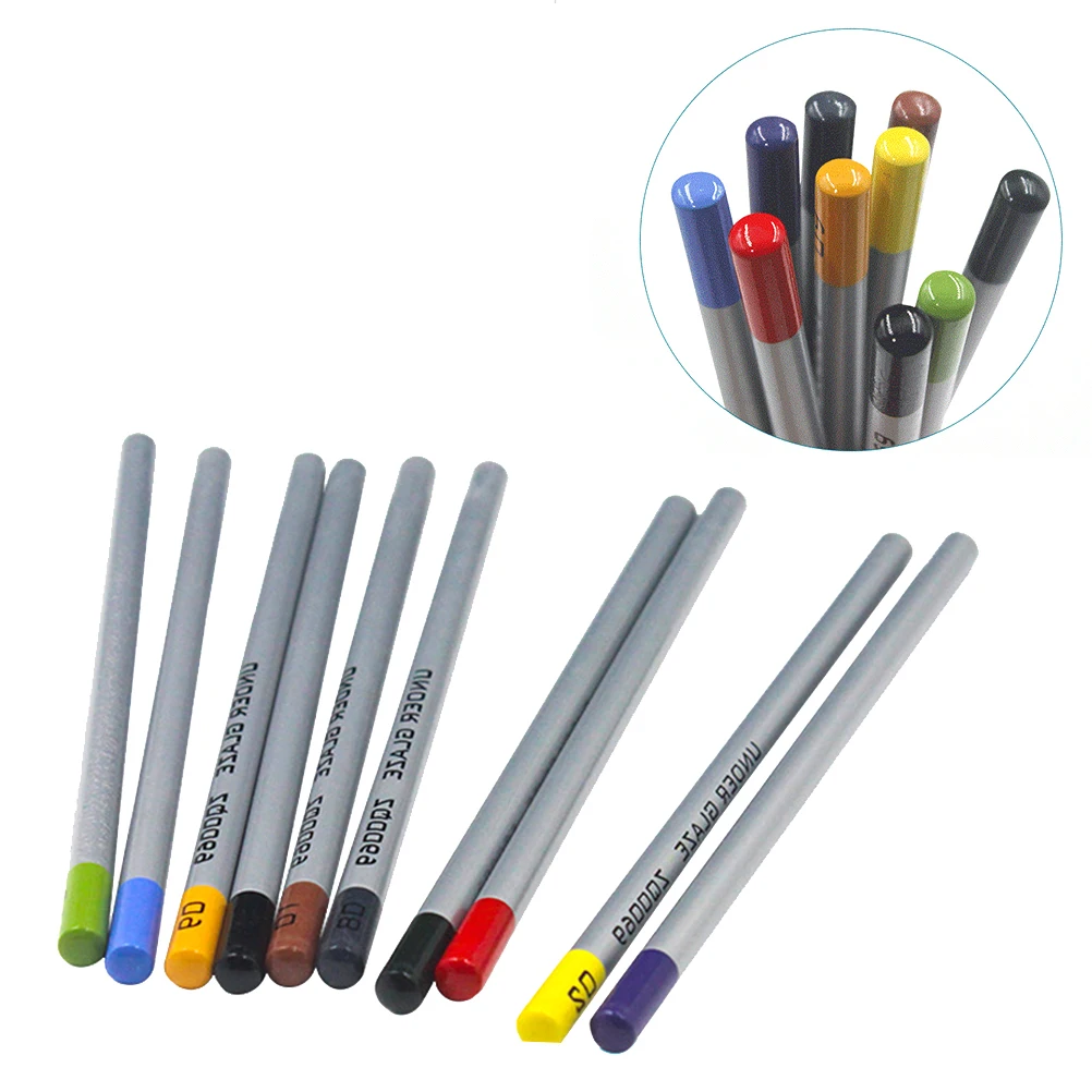 1X الفخار الفن أندرجلي أقلام ملونة السيراميك دهان داي رسمت باليد هوك خط أندرجلي اللون الرصاص مسحوق القلم الطين أداة