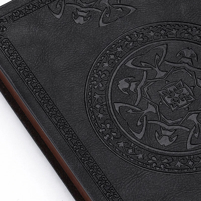 Portátil PU Couro Retro Escrita Notebook, Mini Notepad, Processo de Estampagem, Escrituração Escritório Artificial, Livro de Registro Criativo