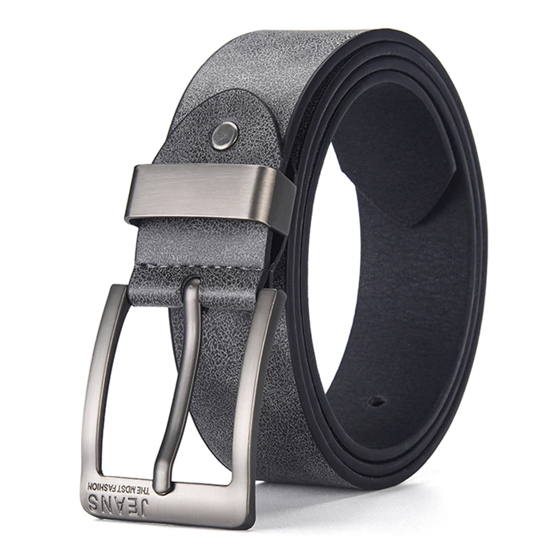 New Men's High-Quality PU Leather Metal Pin Buckle Leisure Business Waistband Fashionable Male Accessory Designer Belt_maomaolike.com