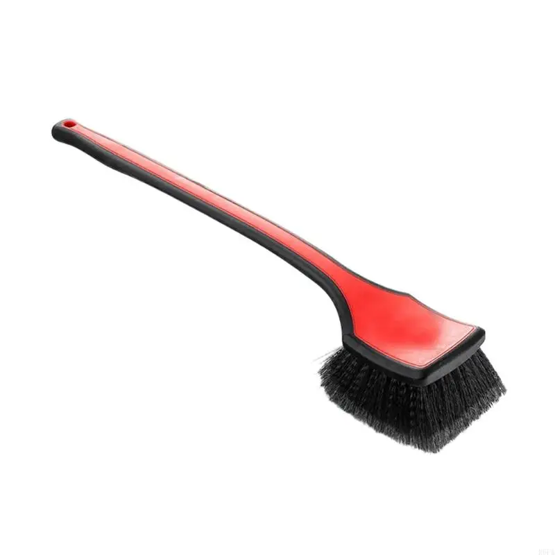 Wheel and Tire Brush with Soft Bristles for Routine Vehicle Cleaning 