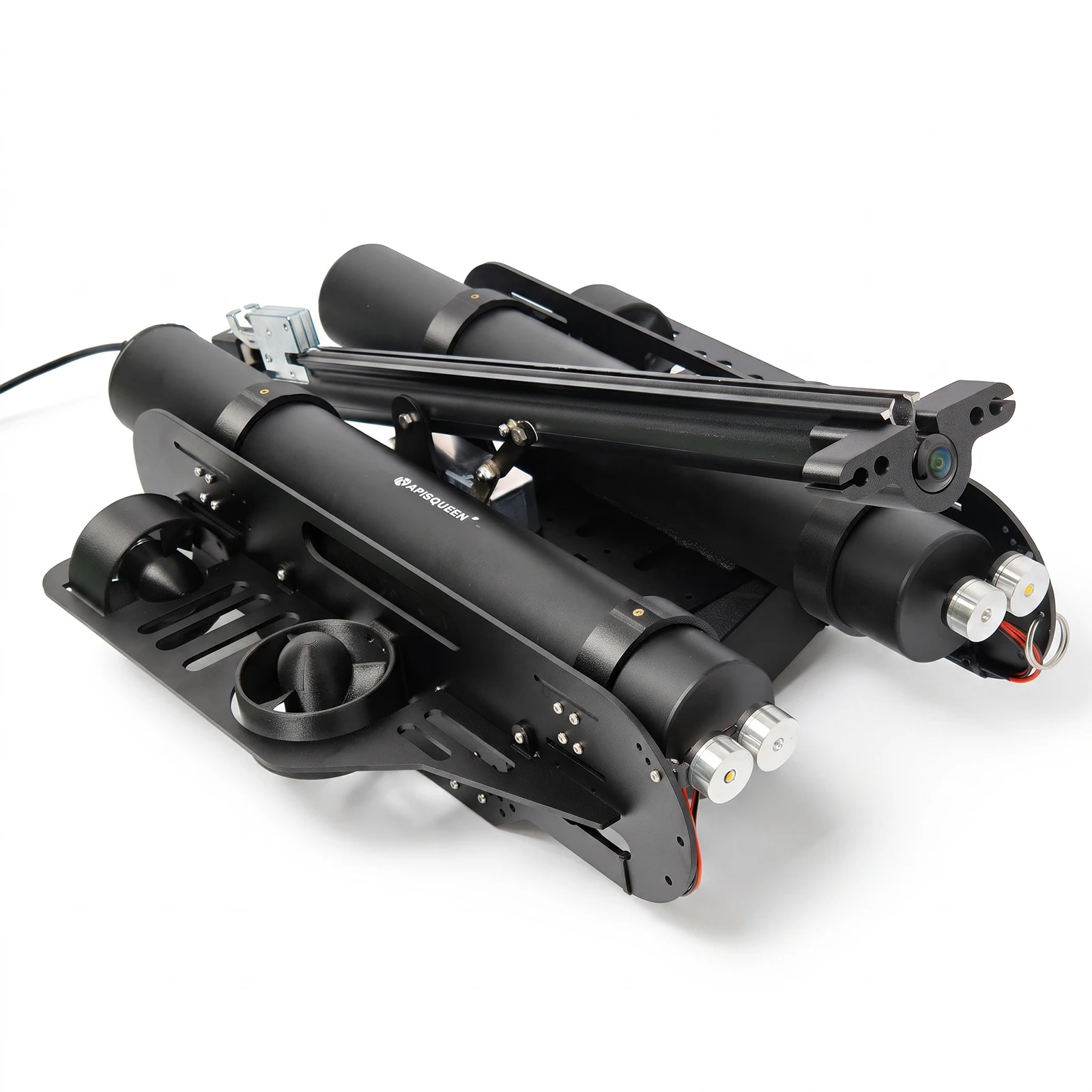APISQUEEN T1 30m IP68 Underwater ROV 4 Brushless Thrusters 5in Monitor 60° Camera Tilt for Inspection Aquaculture Search