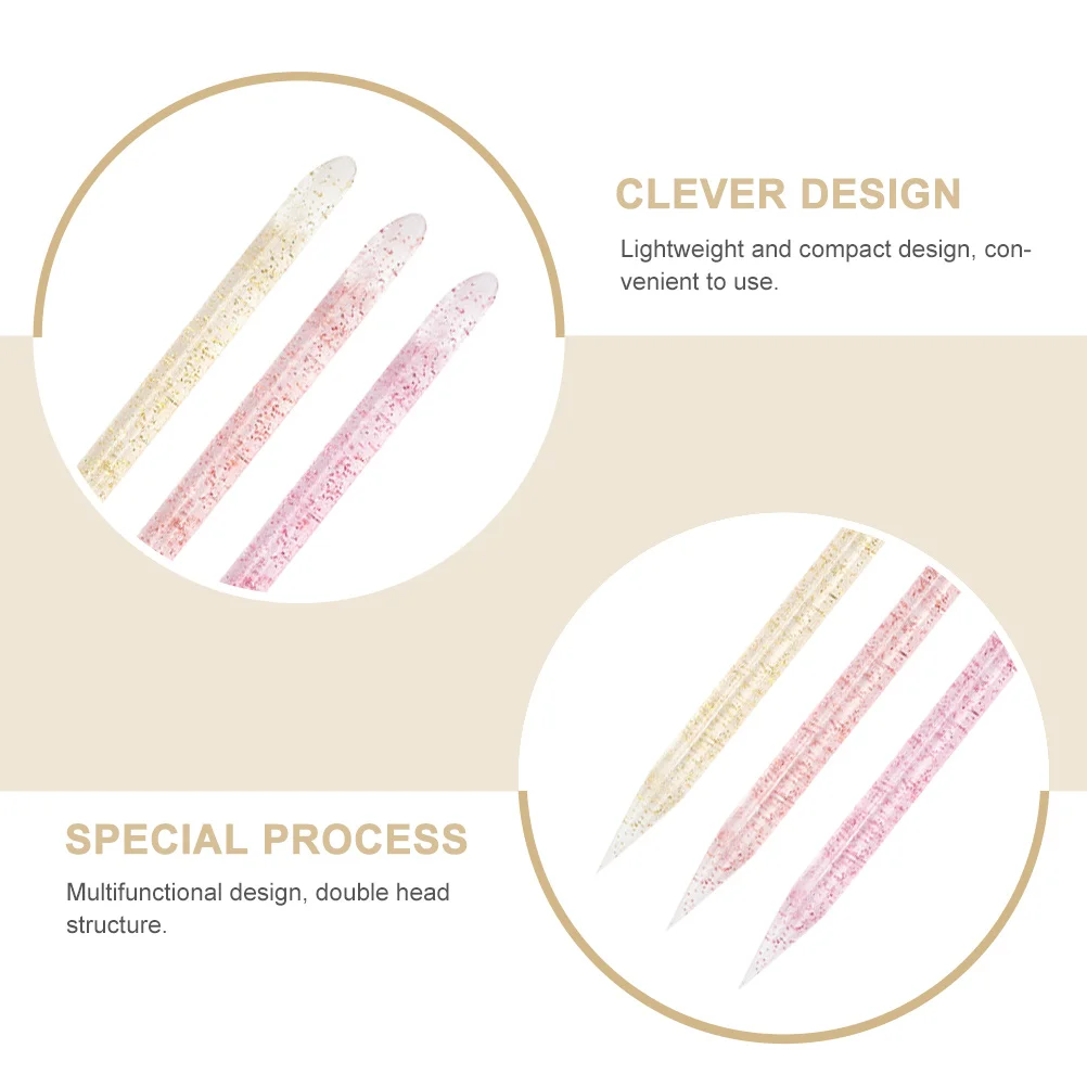 300pcs Nail Art Tools Dual Headed Manicure Pen Cuticle Pusher Dead Skin Remover Diamond Dotting Rod Manicure Diy Tool Nail Brush