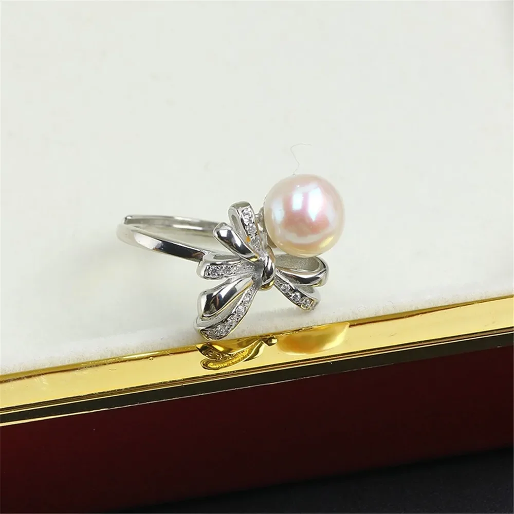 Solid S925 Sterling Silver Pearl Ring Settings Findings & Accessories  for Jewelry Making Bulk Wholesale Craft Supplies No Pearl