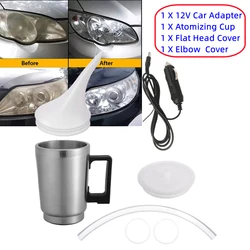 Car Headlight Renovation Atomizing Cup Set Evaporation Heating Lid  Tool Refurbished Restoration Of Headlights With Car Adapter