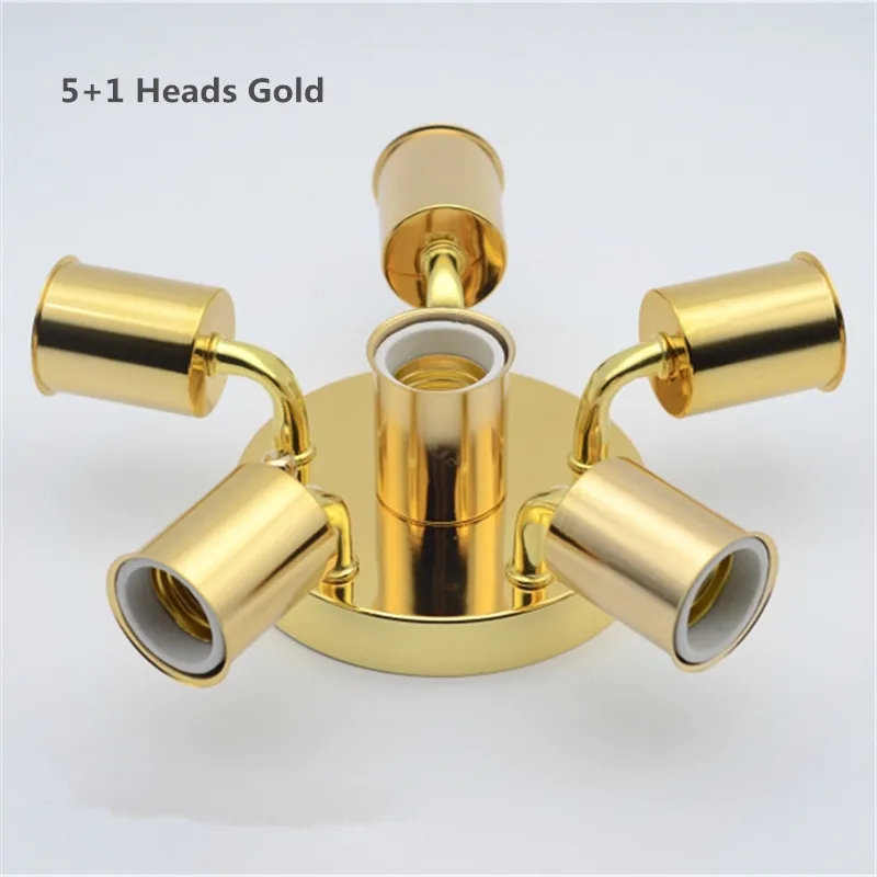 E27 Ceramic Sockets 3 Heads Lighting Accessories 5 Heads 6 Heads 8 Heads Metal Ceiling Lamps DIY Beside Wall Lights