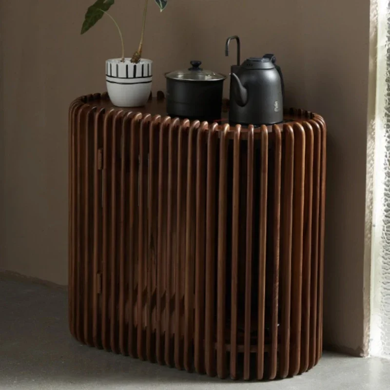 

Новый чайный шкаф в китайском стиле, полка для индукционной плиты, современный стиль, приставной столик из массива дерева, чайный шкаф, чайный столик, черный орех