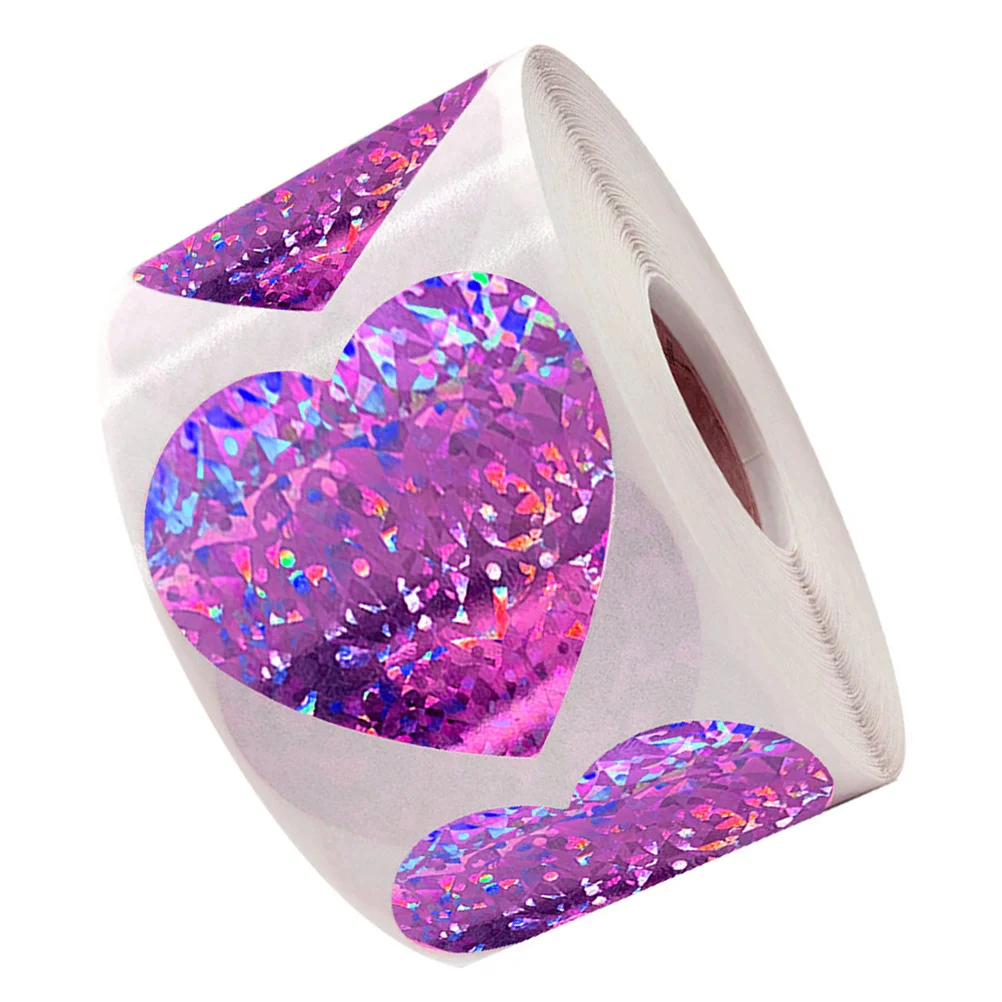 1 Roll Love Heart Stickers Paper Sealing Stickers for Gift Wrapping Baking Scrapbooking Packing Labels