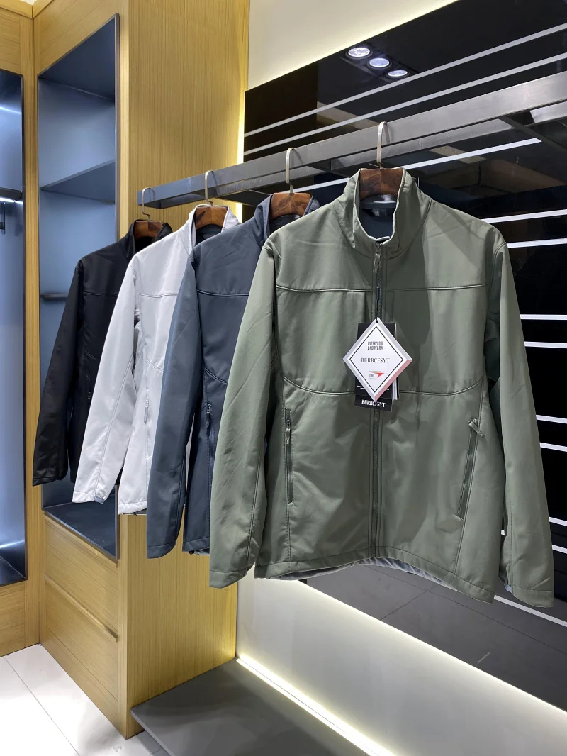 

Men's Casual Fce-Lined Stand Collar Jaet Outdoor Warm Soft ell Windbreaker Autumn Winter New Arrival Outerwear Coat