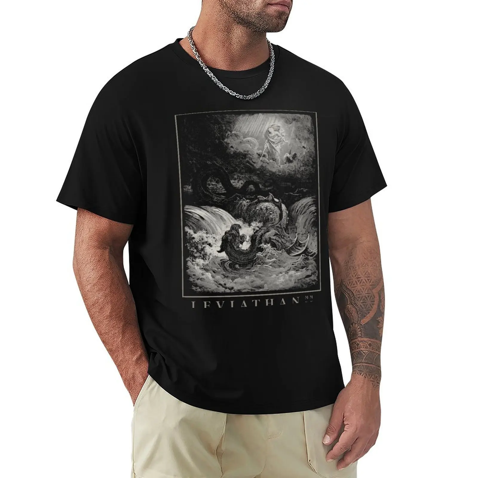 Leviathan T-Shirt Fashion Letter Print T-Shirt