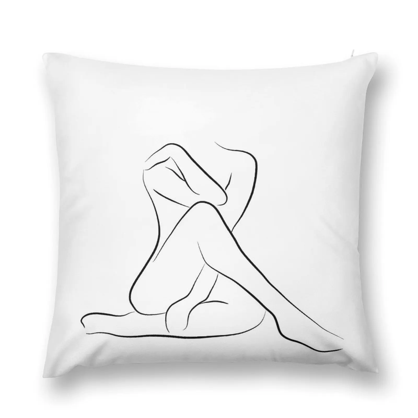 

Woman Body Line Art Drawing- Lady Clara Throw Pillow autumn pillowcase Custom Cushion Photo Christmas Pillowcase pillow