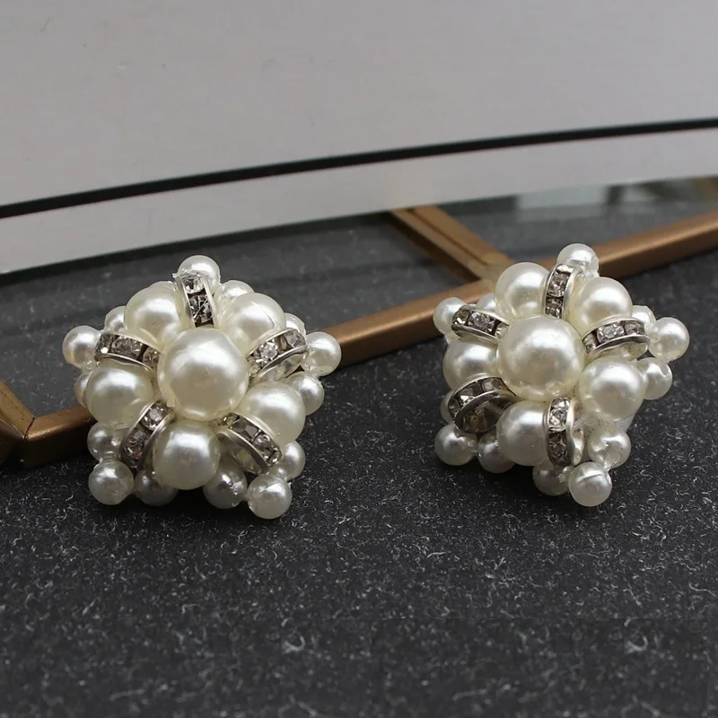 5 шт./лот, 20/23 мм, высокое качество, сшитая вручную жемчужная пуговица, женское сценическое роскошное пальто, ветровка, рубашка, жемчужная пуговица N445