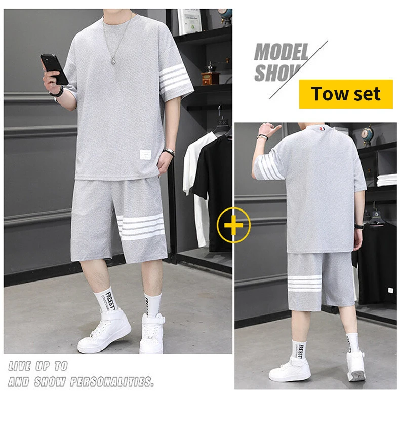 

The 2025 new trendy short-sleeved suit from Waffle is fashionable trendy casual and comfortable for everyday men