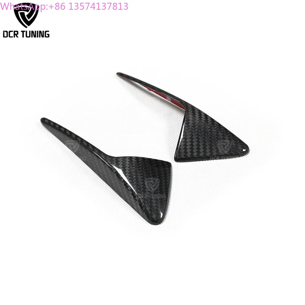 

Real Carbon Fiber Side Camera Cover for Tesla Model S / Model X / Model 3 Both Fit Dry Prepreg Carbon Exterior Fender Trim Gloss