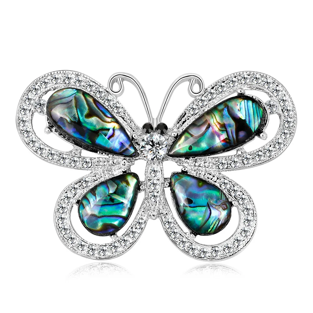 New vintage rhinestone animal insect chest shiny crystal butterfly angel pin fashion accessories holiday gifts