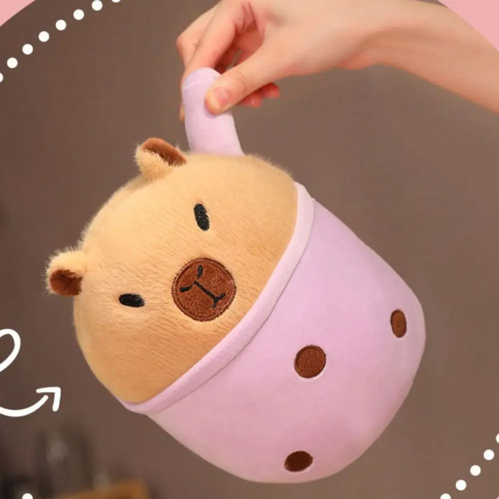 จําลอง Capybara หมอน Plush ของเล่นไข่มุกขนาดเล็กตุ๊กตาผ้านมชาถ้วยหมอนน่ารักตุ๊กตา Capibara อะนิเมะ Fluffty ของเล่น