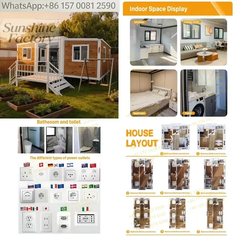 CE Certified Modern Prefabricated Container House 20ft Modular Home for Backyard House ADU Expandable Container House