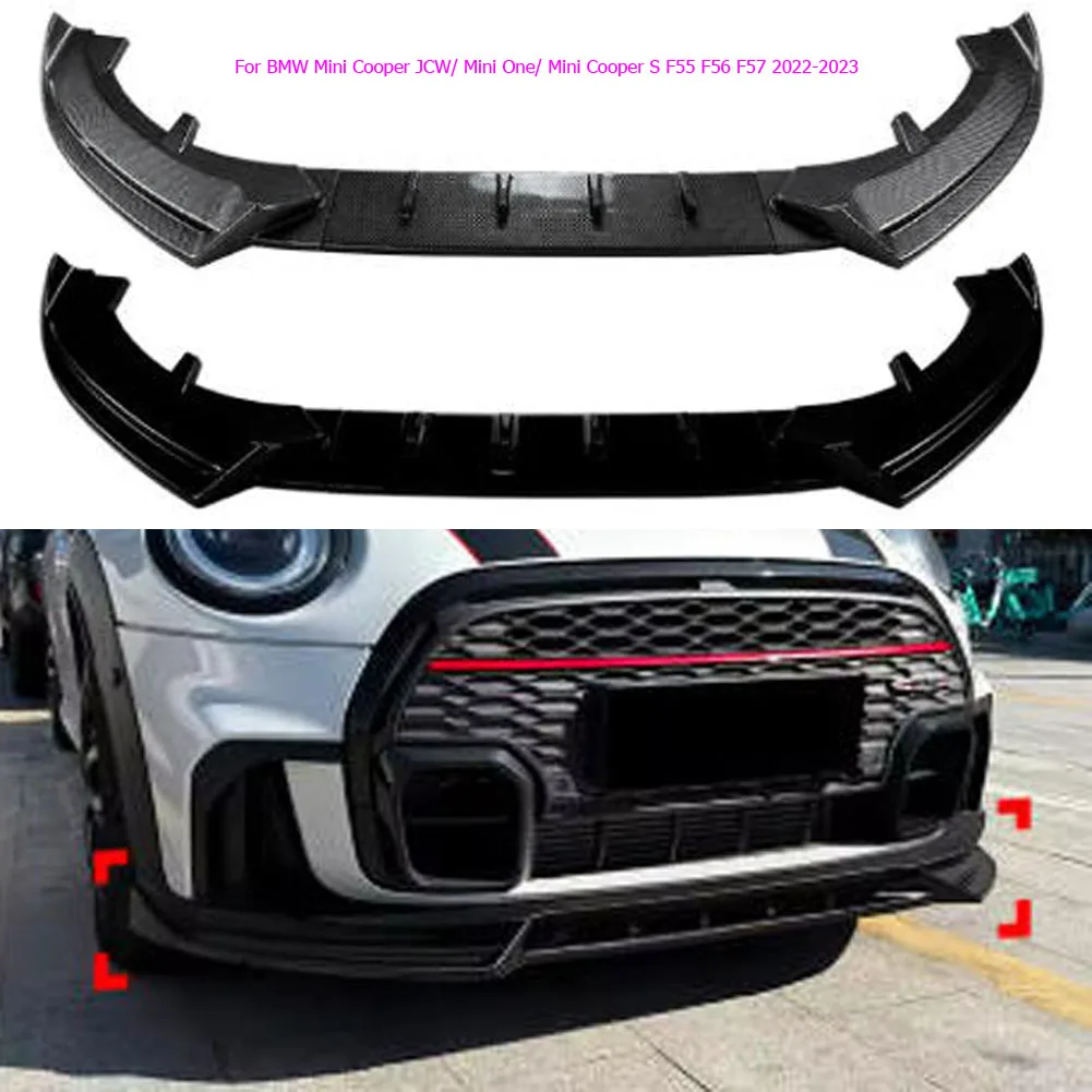 New Front Lip Spoiler Bumper Shovel Modification For BMW Mini Cooper JCW/ Mini One/ Mini Cooper S F55 F56 F57 2022-2023