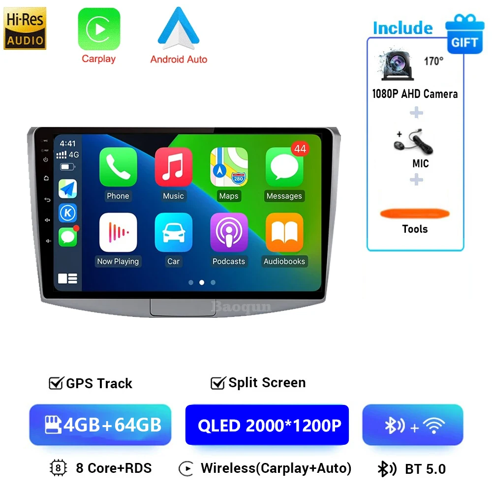 Voor Volkswagen VW Passat B6 B7 CC 2007-2015 Autoradio Carplay GPS Navigatie Stereo Android16 Auto Multimedia speler 4G Geen 2din