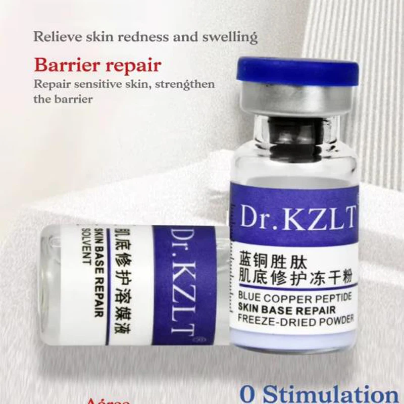 

GHK-Cu Blue Copper Peptide Skin Booster Freeze-Dried Powder Ampoule Deep Repair Damaged Skin Acne Marks Sensitive Facial Care