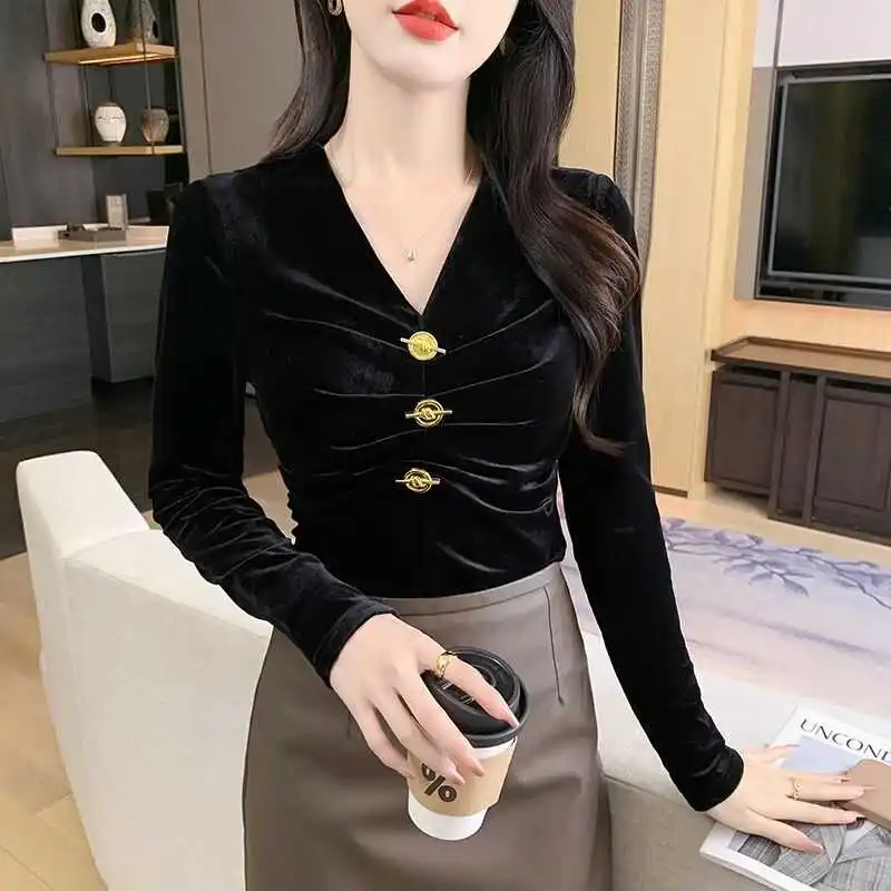 

Бархатные антивозрастные женские длинные све, модные, в стиле ретро, высокого класса, весна-осень, новинка, облегающие рукава для поездок на работу