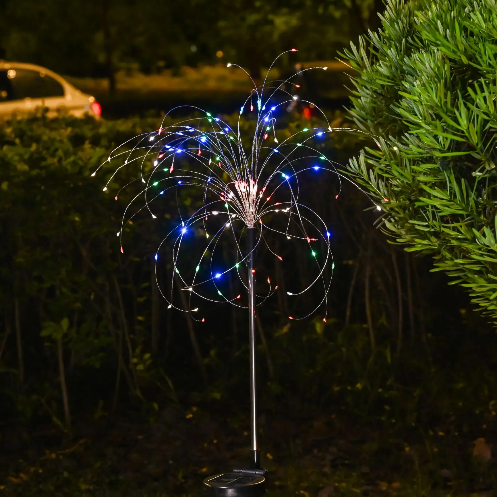 NEW Solar Fireworks Lights Outdoor Waterproof Solar Garden Lights 8 Lighting Modes With Remote Control Decorations Light