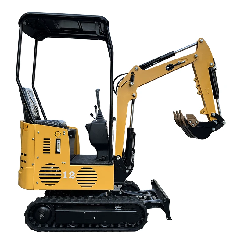 تسليم سريع حفارة صغيرة 12 طن حفارة هيدروليكية جديدة مع المرفقات الزاحفة