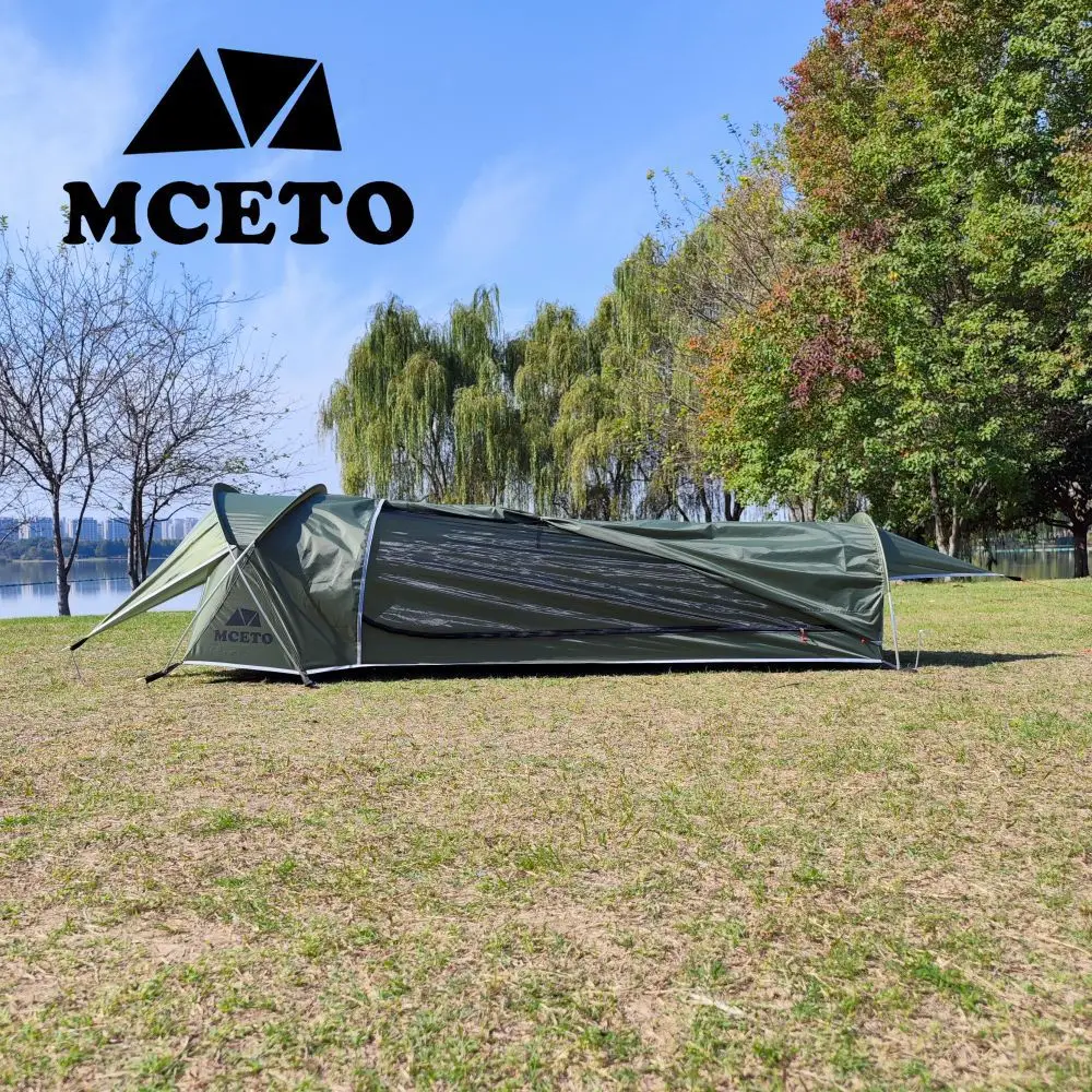 

1 Person Ultralight Camping Mesh Tent, Prevent Mosquitoes, Folding Backpack, Waterproof Tent, Trekking Travel Tunnel Tent