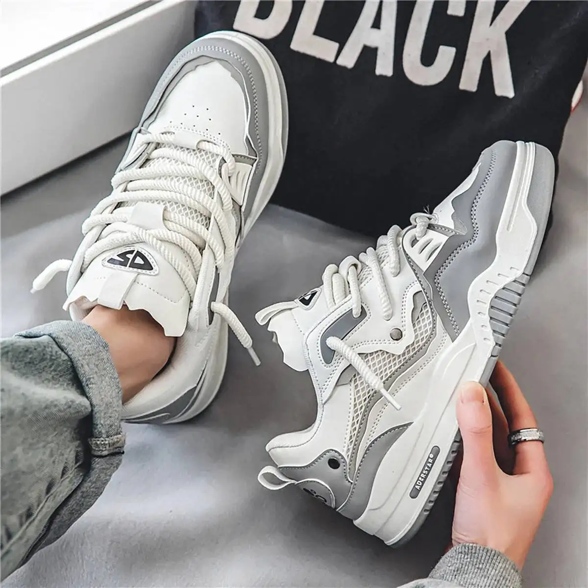 

Casual For Men Board Shoes Patchwork Skating Sports Running Non-Slip Soles Fashion Mens Sneakers Tenis Masculino