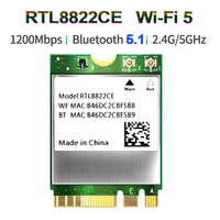 WiFi5 RTL8822CE 1200Mbps Bluetooth 5.1 Dual-band 2.4G/5G 802.11AC WiFi Card Network Mini PcIe Card For Laptop Win10 11