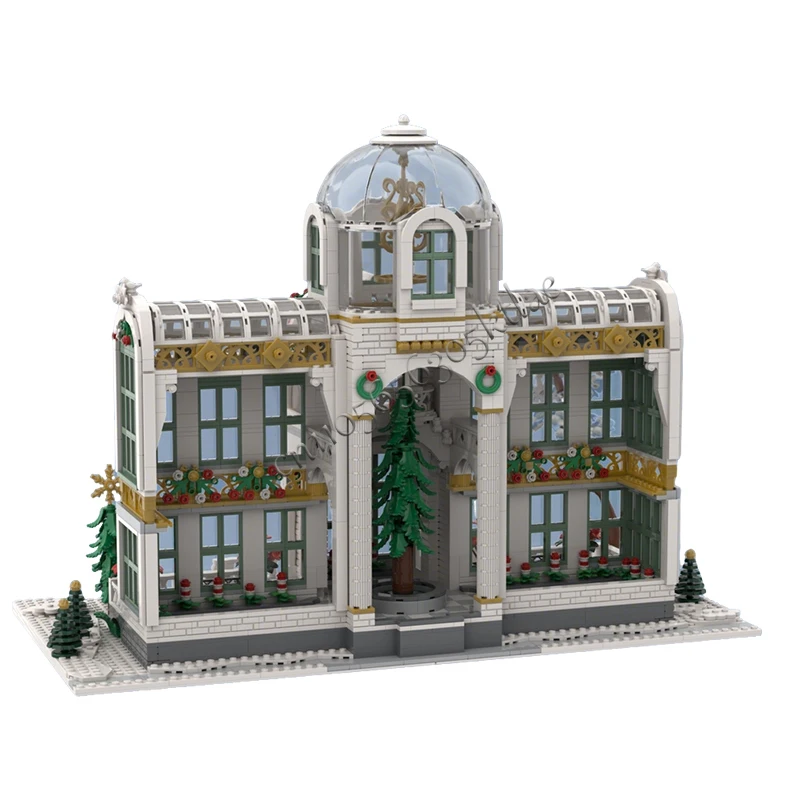 3216 PCS Medieval Holiday Conservatory MOC Customize Modular Building Block Simple Design Kids Technology DIY Assembly Toy Gift