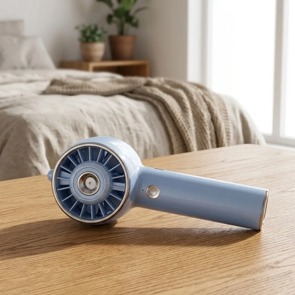 USB Rechargeable Handheld Misting Fan with 6000mAh For Battery for Low-Noise For Cooling During Meetings Study or Rest