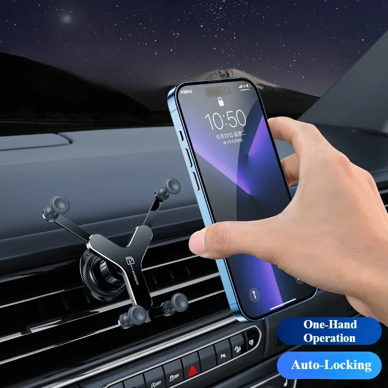 Oatsbasf Alloy Car Cell Phone Mount Car Bracket for Phone Car Air Vent Phone Support Stand Holder for 4.7-7 Inches iPhone Xiaomi