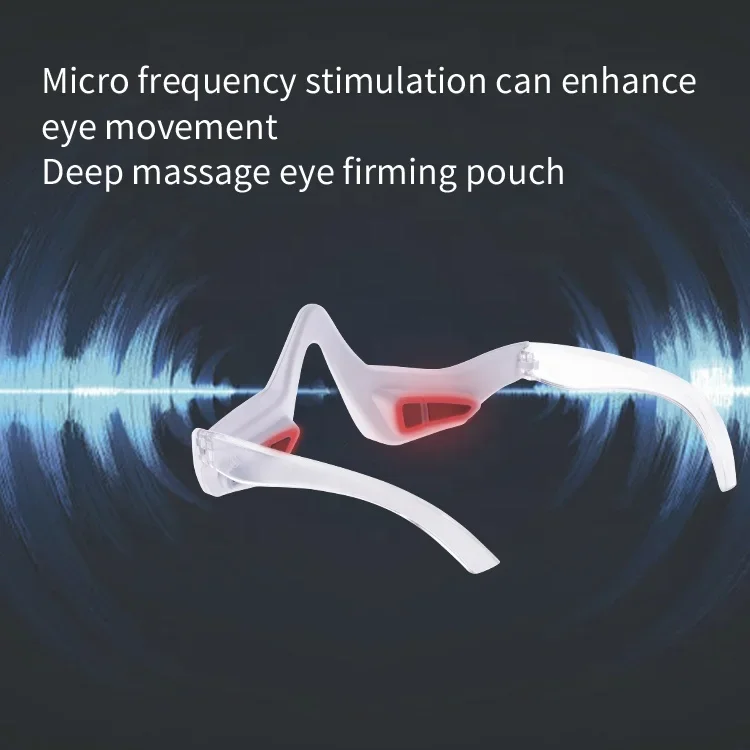 Ev kullanımı güzellik ekipmanları 3D göz titreşim Microcurrent LED kırmızı ışık tedavisi kırışıklık koyu daire kaldırma için EMS göz masajı