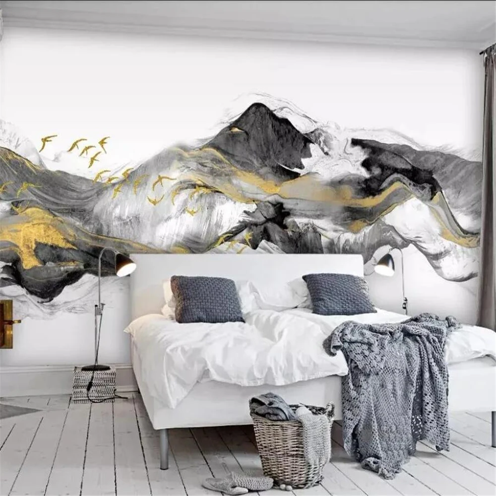 

custom 3d stereoscopic mountain murals Europe TV backdrop living room bedroom murals papel de parede art wallpaper for walls 3 d