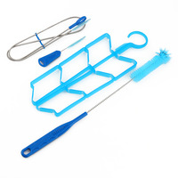 4 in 1 Water Bag Cleaning Kit Water Bladder Bag Cleaning Tube Hose Sucker Brushes Drying Rack Water Hydration Bladder Clean Tool