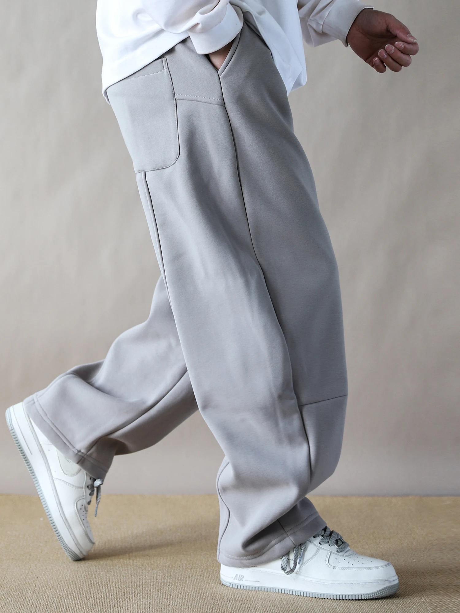 

Мужские повседневные брюки Thiened Fce прямого кроя, свободные спортивные брюки для города, осенне-зимние, из смесового полиэстера и хлопка