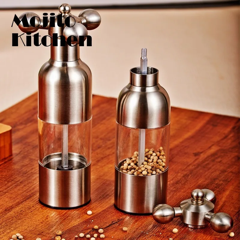 

Originality Stainless Steel Pepper Mill Manual Salt Spice Grinder Adjustable Ceramic Core Pepper Grinder Kitchen Assistant