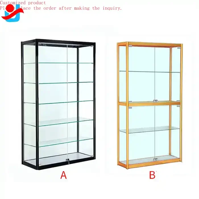 

Custom.Glass Shelves Display Retail Store Glass Display Cabinet with Led Lights