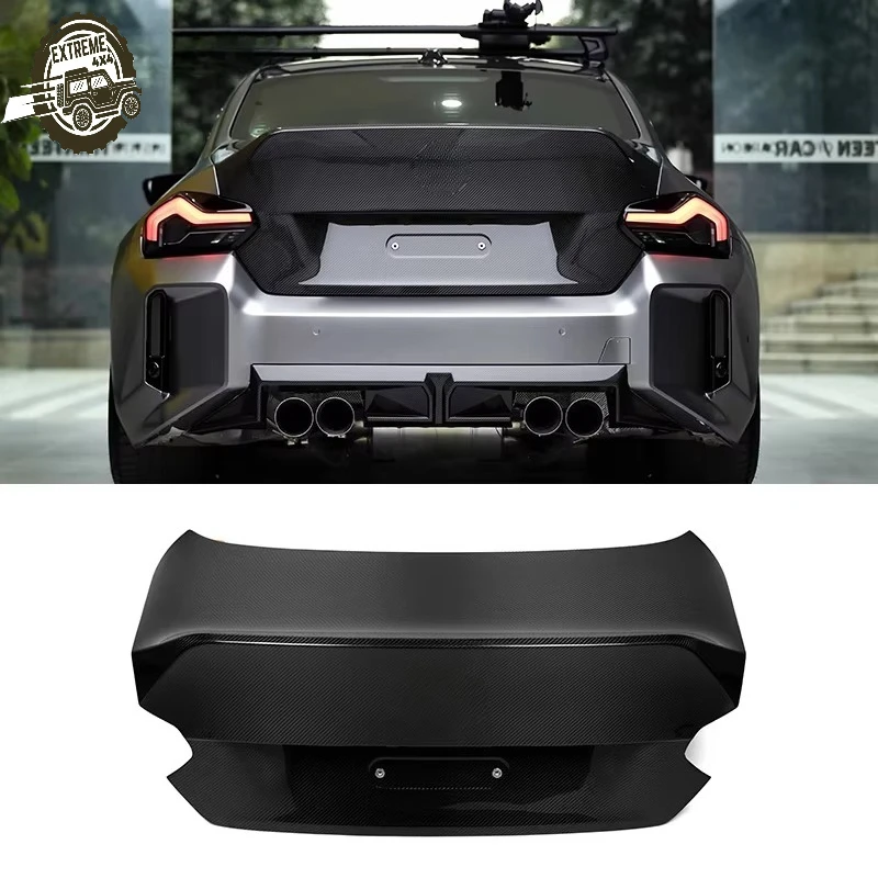 CS Style Rear hood Real Dry Carbon Fiber Trunk for BMW G87 M2 2 Series G42 M240i Replacement Trunks Lid Car Boot Tail Lid Cover