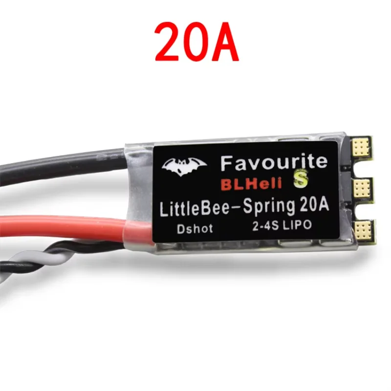 FVT LittleBee BLHeli_S DSHOT SPRING 2-4S 2-6S 20A 30A ESC BLHeli S Speed Controller for FPV Racing Drone QAV210 250 280