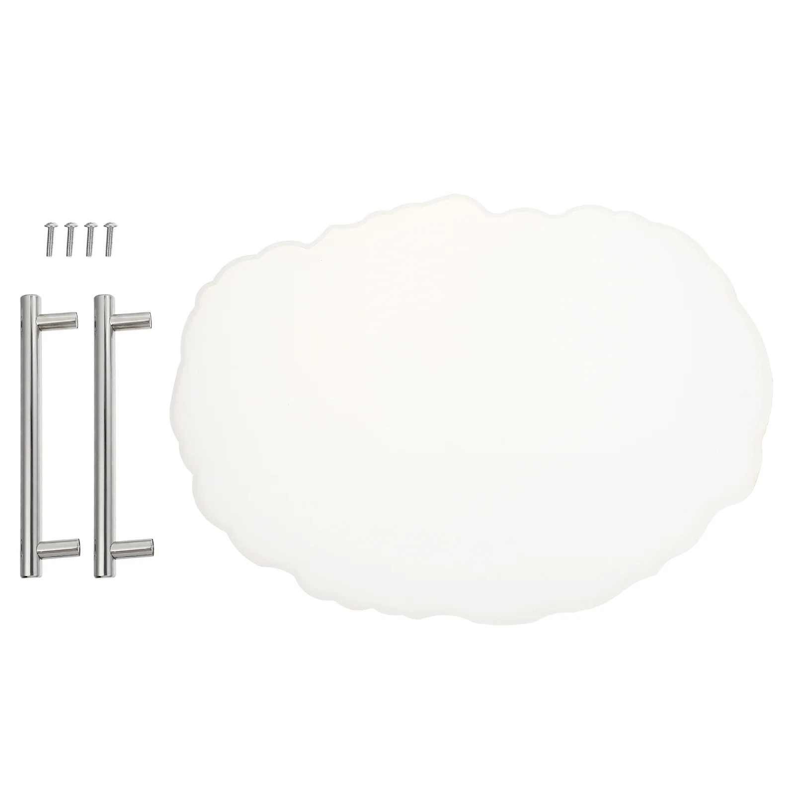 Fruit Tray Silicone Coaster Mold 2 Handles Epoxy Resin Crystal DIY Craft Mold Coaster Making Supplies DIY Supplies