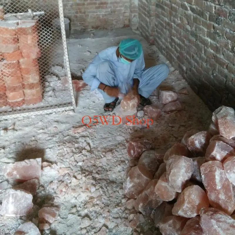 Q5WD 15W 회전식 실린더 히말라야 소금 램프 공기 청정기 크리스탈 소금 바위 침대 사시