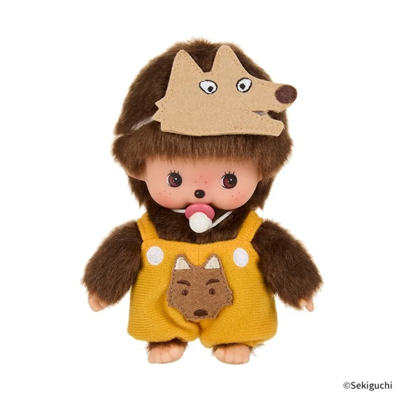 Disponibile originale Monchhichi bambola di peluche in vinile Cappuccetto Rosso serie Big Bad Wolf bambola carina pagliaccetto alla moda regalo carino