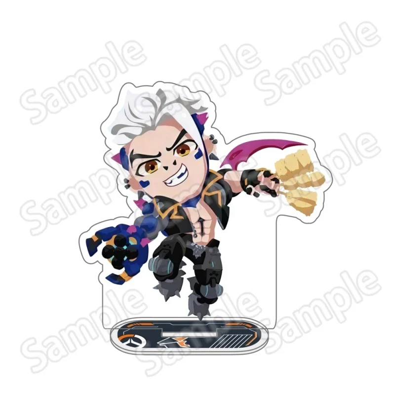 10cm Overwatch 2 Acrylic Stand Figures Zenyatta , McCree & D.Va Game Collectible Merchandise Decoration Fan Gift key chain